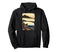 Alba a Isawa Hokusai Vintage Retro Arte giapponese Felpa con Cappuccio