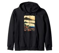 Alba a Isawa Hokusai Vintage Retro Arte giapponese Felpa con Cappuccio