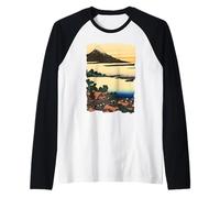 Alba a Isawa Hokusai Vintage Retro Arte giapponese Maglia con Maniche Raglan
