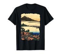 Alba a Isawa Hokusai Vintage Retro Arte giapponese Maglietta