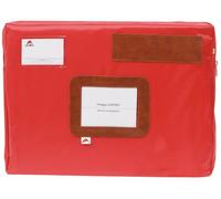 Alba - Custodia in plastica con cavo Pochette a soffietto (32 x 42) rosso