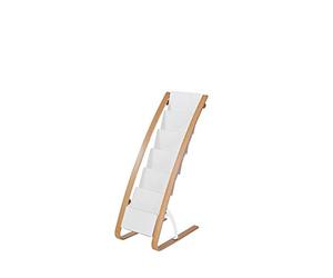 Alba - Espositore da pavimento in materiale bimateriale, stabile, 6 scomparti, facile da montare
