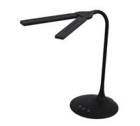 ALBA LEDTWIN N - Lampada da scrivania a LED, in plastica, 6 W, nero, 18 x 34 x 36 cm