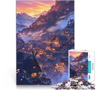 Alba nel villaggio giapponese Puzzle da 1000 pezzi per adulti Vacanza a casa: uccidere il tempo Ogni pezzo è unico - Gioco divertente e stimolante per tutta la famiglia 38x26cm