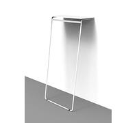 Alba PMART Appendiabiti Acciaio/Legno, Bianco, Medio