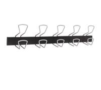 ALBA - PMPRO5M - Appendiabiti da muro - 5 posti - 76 x 7,2 x 16 cm - metallo-ABS - nero-grigio metallizzato - Alba - 86616 - Conf. da 1 Pz. - PMPRO5M