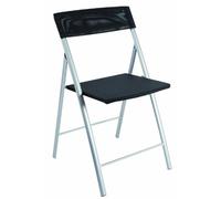 Alba Slim Mesh Sedia Pieghevole, Nero, Set di 2 (Cpkarma)