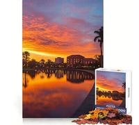 Alba sul laghetto del campus - Puzzle da 1000 pezzi per adolescenti - Gioco di logica e antistress - Taglio netto - Lista dei desideri di Babbo Natale 50x75cm