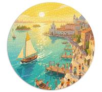 Alba sul mare a Venezia Jigsaw Puzzle Impossible 1000Pcs vista Decorazione Per La Casa. Giochi Rilassamento E Intelligence Per Adulti E Ragazzi Da 14 Anni 1000pcs (67.5x67.5cm)