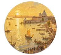 Alba sul mare a Venezia Jigsaw Puzzle Impossible 1000Pcs vista Decorazione Per La Casa. Giochi Rilassamento E Intelligence Per Adulti E Bambini Da 12 Anni 1000pcs (67.5x67.5cm)