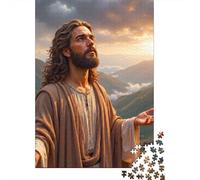 Alba sulla montagna sacra Puzzle 1000 Pezzi Carta Puzzle per Adulti Valle tranquilla mattina Relax Puzzle per Famiglia Decorazione casa Regalo 38x26cm/1000pcs