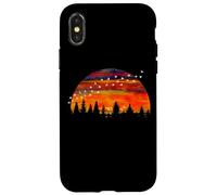 Alba Tramonto Gregge di uccelli Formazione Montagna Foresta Custodia per iPhone X/XS