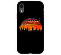 Alba Tramonto Gregge di uccelli Formazione Montagna Foresta Custodia per iPhone XR