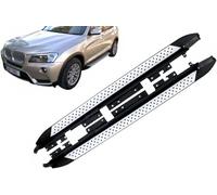 AlbaEUC Pedane Laterale Sottoporta in Alluminio E Plastica ABS per BMW X3 F25 2011-2012 - Stile Sportivo Antiscivolo Elevata capacità di carico Materiale di Montaggio Incluso