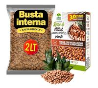 Albagarden - Argilla Espansa Per Piante In Vaso E Giardino - 2 Litri - Sfere Per Piante In Argilla Per Drenaggio - Prodotto Inerte Per Idrocoltura E Idroponica - Sfere di 8-16 mm