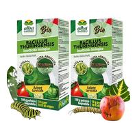 Albagarden - Bacillus Thuringiensis Kurstaki Insetticida Piante Biologico - Contro le Larve Dell'orto E Giardino, Polvere 2 Pz x 100 gr
