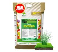 Albagarden - Concime Prato Microgranulare Lenta Cessione - 5 kg - Preserva il Tappeto da Ingiallimento Fogliare - Fertilizzante Prato Erboso NPK 15-9-15 con Ferro e Magnesio - Made in Italy