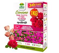 Albagarden - Concime Rose Granulare - 1 KG - Fertilizzante Per Abbondanti Fioriture - Ottimo Per Rose Rampicanti E Tutte Le Varietà In Terra E In Vaso