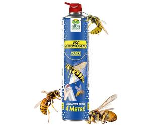 Albagarden - Insetticida Schiuma Vespe e Calabroni 750ml - Spray Schiumogeno a Lunga Gittata oltre 4 Metri - Formato Maxi Per Disinfestazione - Azione Abbattente e Residuale - Nidi e Insetti Volanti