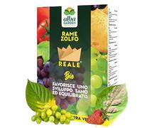 Albagarden - Rame Zolfo in Polvere Bagnabile BIO 250g - Concime con Ossicloruro di Rame 16% + Zolfo 36% con Zinco e Magnesio per Olivo, Vite e Orto