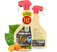 Albagarden - Sapone Molle di Potassio MAXI x 1 Litro - Corroborante Effetto Insetticida Piante Bio - Potenzia Le Difese Delle Piante Da Insetti Cocciniglia Pidocchi Ragnetto Rosso Cimici Spray