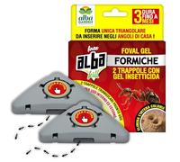 Albagarden - Trappola Formiche con Gel Insetticida, per Casa ed Esterno - Azione Immediata Contro Colonie e Nidi grazie al Gel Formiche - Esche Con Insetticida Anti Formiche - Pronto all'Uso 2 Pz