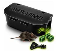 Albagarden Trappola per Topi e Ratti, Porta Esche HACCP con Chiave di Sicurezza, Mangiatoia Topicida Riutilizzabile per roditori, Derattizzazione Interna ed Esterna, 1 pz