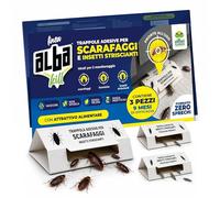 Albagarden Trappole Scarafaggi e Blatte, Trappola Collante a Casetta Configurabile Profilo Alto e Basso, Monitoraggio Insetti Striscianti per Casa, Colla Aromatizzata x 3 Pz