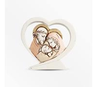 Albalù Applicazione in Resina A Forma di Cuore con Icone Sacre Misura 6cm - No Box, Made in Italy (Sacra Famiglia)