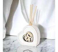 Albalù Bomboniera Profumatore 50esimo Anniversario 7,5x7,5 cm - Diffusore d’Ambiente in Resina con Scatola Regalo Inclusa - Bomboniere Nozze D'oro - BIANCO