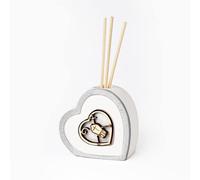 Albalù Bomboniera Profumatore Cuore Calice 7,5x7,5 cm - Diffusore d’Ambiente in Resina con Scatola Regalo Inclusa - Bomboniere Cresima - ARGENTO