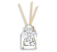 Albalù Bomboniere Profumatore Angelo Vetro Bastoncini Applicazione in Legno Battesimo Comunione Cresima Matrimonio, Scatola e Boccettina Profumo Inclusi - MADE IN ITALY