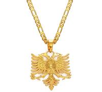 Albania Aquila Ciondolo Collane Per Uomo Donna Colore Argento / Colore Oro Gioielli Albanesi Regali Etnici Kosovo 233406 Moda in pratica