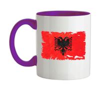 Albania Bandiera Grunge - Tazza IN Ceramica - Albanese Repubblica Tirana - Lek