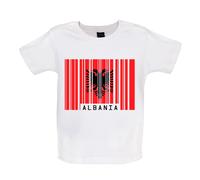 Albania Barre Stile Bandiera - Bambino T-Shirt / Body - Repubblica Live Nato