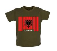 Albania Barre Stile Bandiera - Bambino T-Shirt / Body - Repubblica Live Nato