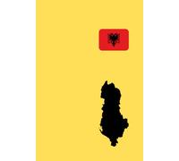 Albania Country Map and Flag Design Notebook: In Yellow Color Background