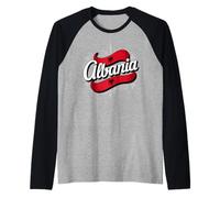 Albania Double Headed Eagle National Pride Maglia con Maniche Raglan