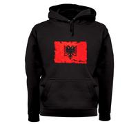 Albania Grunge Bandiera - Adulti Felpa/Maglione - Albanese Repubblica Tirana -