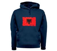 Albania Grunge Bandiera - Adulti Felpa/Maglione - Albanese Repubblica Tirana -