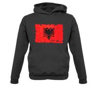Albania Grunge Bandiera - Bambini Felpa/Maglione - Albanese Republic Tirana -