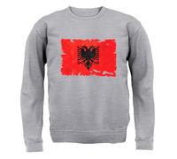 Albania Grunge Bandiera - Bambini Felpa/Maglione - Albanese Republic Tirana -
