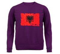 Albania Grunge Bandiera - Bambini Felpa/Maglione - Albanese Republic Tirana -