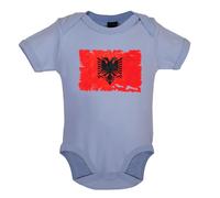 Albania Grunge Bandiera - Bambino T-Shirt / Body - Albanese Repubblica Tirana -