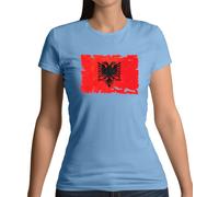 Albania Grunge Bandiera - Donna T-Shirt - Albanese Bandiere Repubblica Tirana -