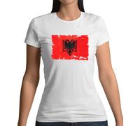 Albania Grunge Bandiera - Donna T-Shirt - Albanese Bandiere Repubblica Tirana -