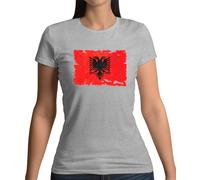 Albania Grunge Bandiera - Donna T-Shirt - Albanese Bandiere Repubblica Tirana -