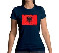 Albania Grunge Bandiera - Donna T-Shirt - Albanese Bandiere Repubblica Tirana -