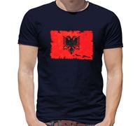 Albania Grunge Bandiera - T-Shirt - Albanese Bandiere Repubblica Tirana -
