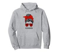 Albanian Girl Albanian Heritage Albania Flag Felpa con Cappuccio